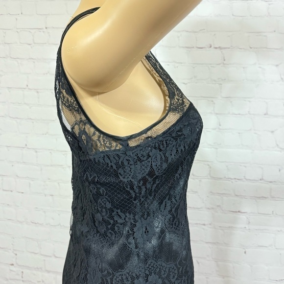 ARMANI EXCHANGE black lace with sateen underlay sheath dress in size 6 EUC - Picture 8 of 16